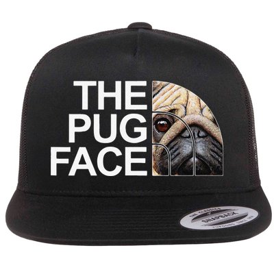 The Pug Face Dog Funny Pug Flatbill Hat