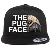 The Pug Face Dog Funny Pug Flat Bill Trucker Hat