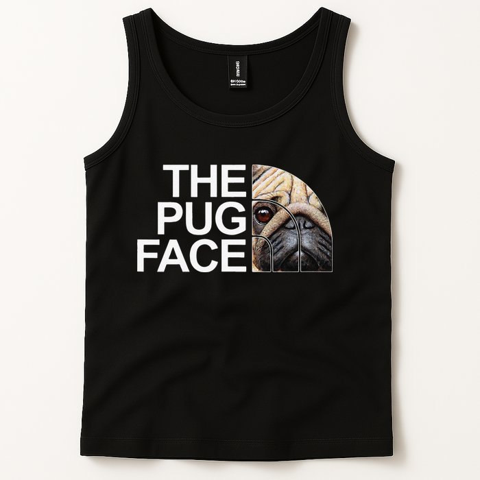 The Pug Face Dog Funny Pug Tank Top