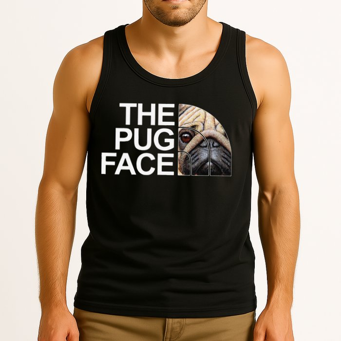 The Pug Face Dog Funny Pug Tank Top
