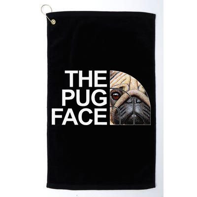 The Pug Face Dog Funny Pug Golf Towel