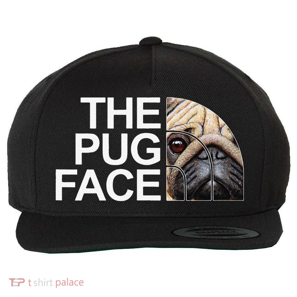 The Pug Face Dog Funny Pug Wool Snapback Cap