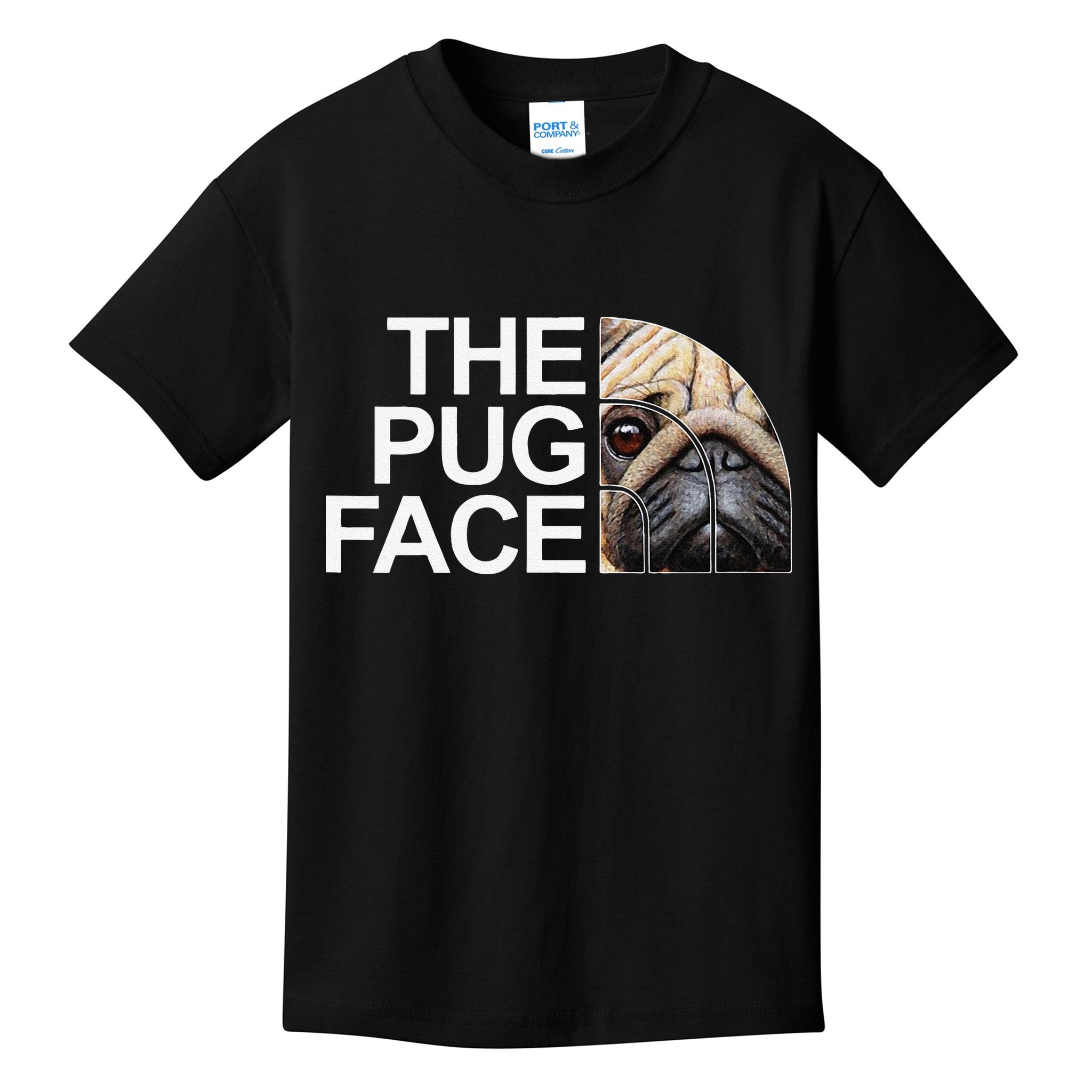 The Pug Face Dog Funny Pug Kids T-Shirt