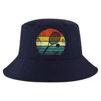 Tennis Player Gifts Retro Sunset Tennis Racquet & Ball Coach Cool Comfort Performance Bucket Hat