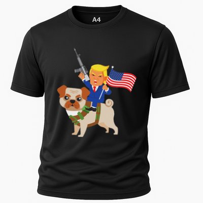 Trump Pug Gun Merica 2020 Election Donald Maga Dog Mom Gift Performance Shirt
