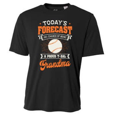 TeeBall Proud Grandma Teeball Player Sport Grandparents Day Cooling Performance Crew T-Shirt