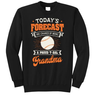 TeeBall Proud Grandma Teeball Player Sport Grandparents Day Sweatshirt