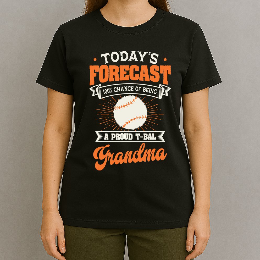 TeeBall Proud Grandma Teeball Player Sport Grandparents Day T-Shirt