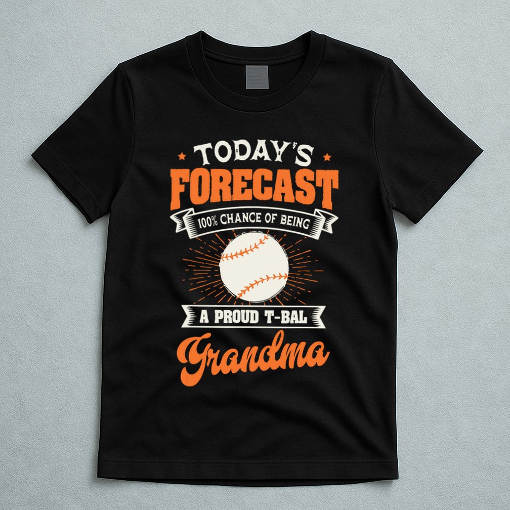 TeeBall Proud Grandma Teeball Player Sport Grandparents Day T-Shirt