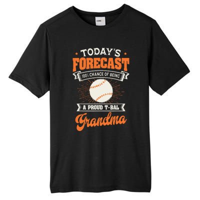 TeeBall Proud Grandma Teeball Player Sport Grandparents Day Tall Fusion ChromaSoft Performance T-Shirt