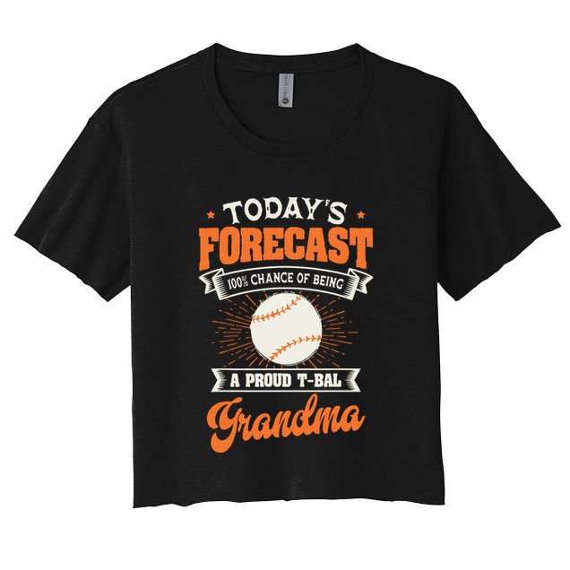 TeeBall Proud Grandma Teeball Player Sport Grandparents Day Crop Top