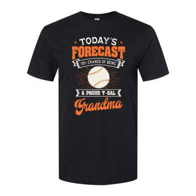 TeeBall Proud Grandma Teeball Player Sport Grandparents Day Softstyle CVC T-Shirt