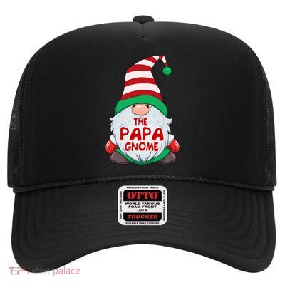 The Papa Gnome Graphic Christmas Matching Family Gift High Crown Mesh Back Trucker Hat