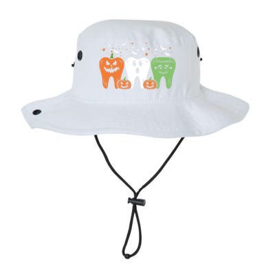 Teeth Pumpkin Ghost Monster Dental Halloween Dentist Costume Gift Legacy Cool Fit Booney Bucket Hat