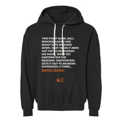 Two Point Game Ball Knocked Loose And Maxey Gets Knocked Down Bang Bang Garment-Dyed Fleece Hoodie