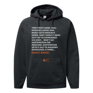 Two Point Game Ball Knocked Loose And Maxey Gets Knocked Down Bang Bang Performance Fleece Hoodie