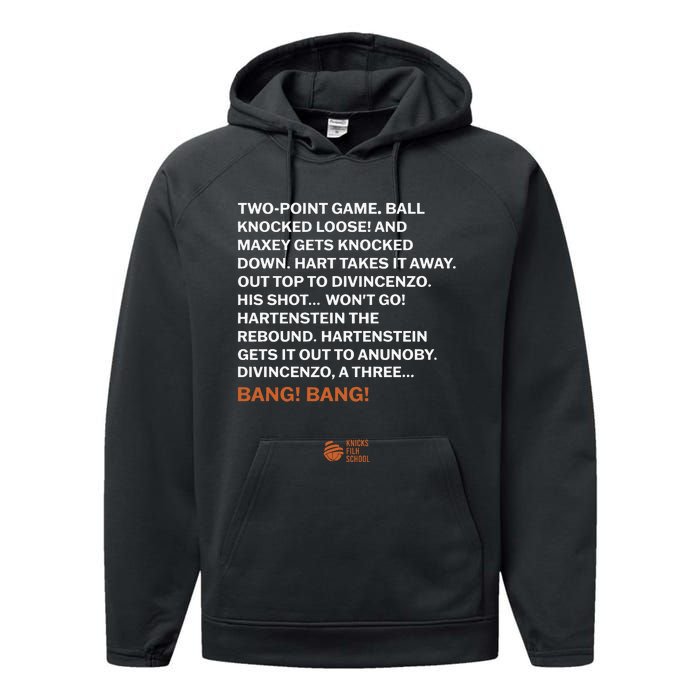 Two Point Game Ball Knocked Loose And Maxey Gets Knocked Down Bang Bang Performance Fleece Hoodie