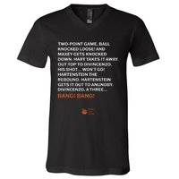 Two Point Game Ball Knocked Loose And Maxey Gets Knocked Down Bang Bang V-Neck T-Shirt