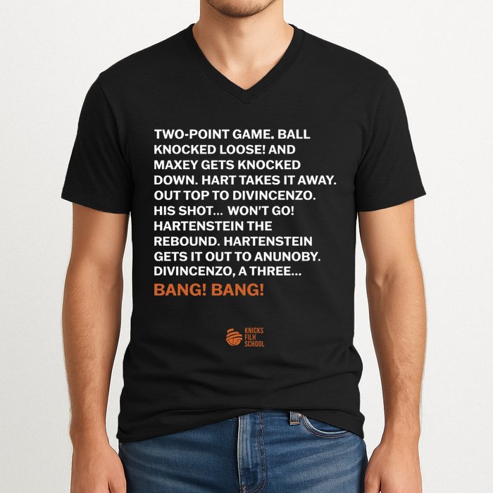 Two Point Game Ball Knocked Loose And Maxey Gets Knocked Down Bang Bang V-Neck T-Shirt