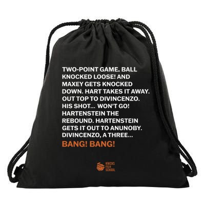 Two Point Game Ball Knocked Loose And Maxey Gets Knocked Down Bang Bang Drawstring Bag