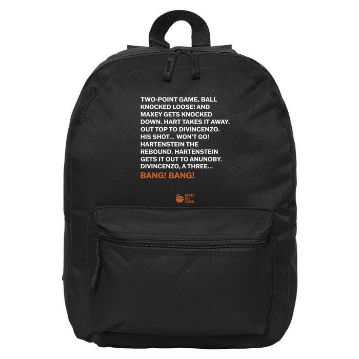 Two Point Game Ball Knocked Loose And Maxey Gets Knocked Down Bang Bang 16 in Basic Backpack