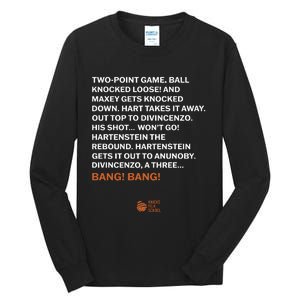 Two Point Game Ball Knocked Loose And Maxey Gets Knocked Down Bang Bang Tall Long Sleeve T-Shirt