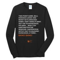 Two Point Game Ball Knocked Loose And Maxey Gets Knocked Down Bang Bang Tall Long Sleeve T-Shirt