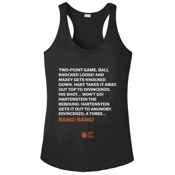 Two Point Game Ball Knocked Loose And Maxey Gets Knocked Down Bang Bang Ladies PosiCharge Competitor Racerback Tank