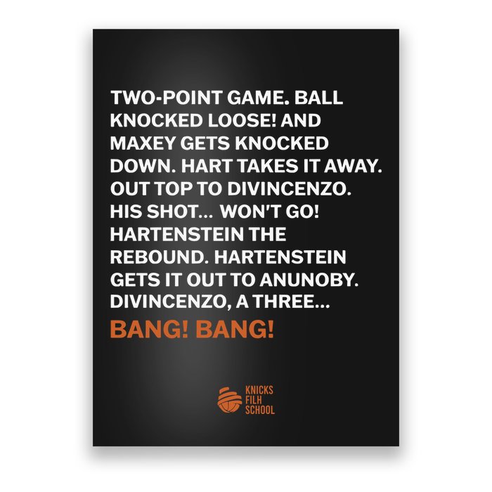 Two Point Game Ball Knocked Loose And Maxey Gets Knocked Down Bang Bang Poster