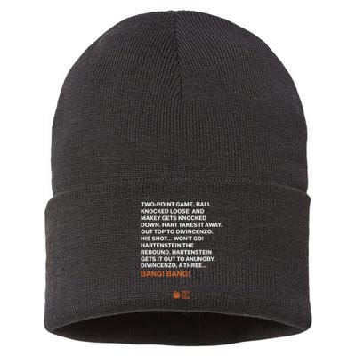 Two Point Game Ball Knocked Loose And Maxey Gets Knocked Down Bang Bang Sustainable Knit Beanie