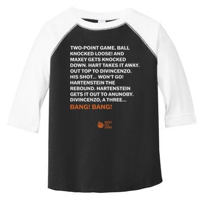 Two Point Game Ball Knocked Loose And Maxey Gets Knocked Down Bang Bang Toddler Fine Jersey T-Shirt