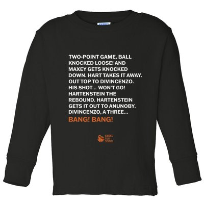 Two Point Game Ball Knocked Loose And Maxey Gets Knocked Down Bang Bang Toddler Long Sleeve Shirt