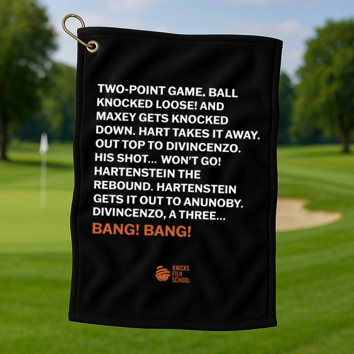 Two Point Game Ball Knocked Loose And Maxey Gets Knocked Down Bang Bang Golf Towel