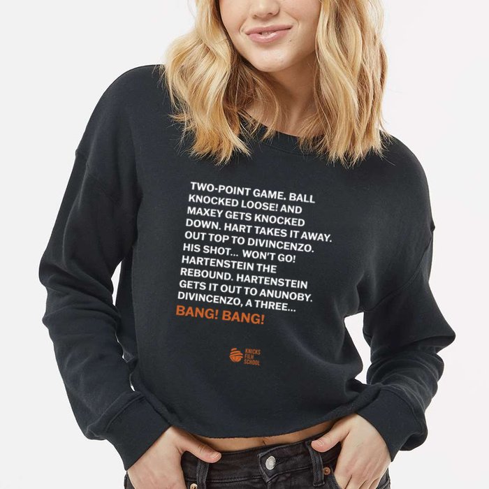 Two Point Game Ball Knocked Loose And Maxey Gets Knocked Down Bang Bang Cropped Pullover Crew