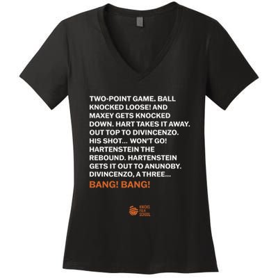 Two Point Game Ball Knocked Loose And Maxey Gets Knocked Down Bang Bang Women's V-Neck T-Shirt