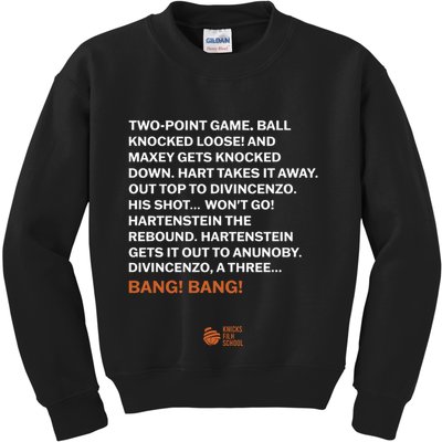 Two Point Game Ball Knocked Loose And Maxey Gets Knocked Down Bang Bang Kids Sweatshirt