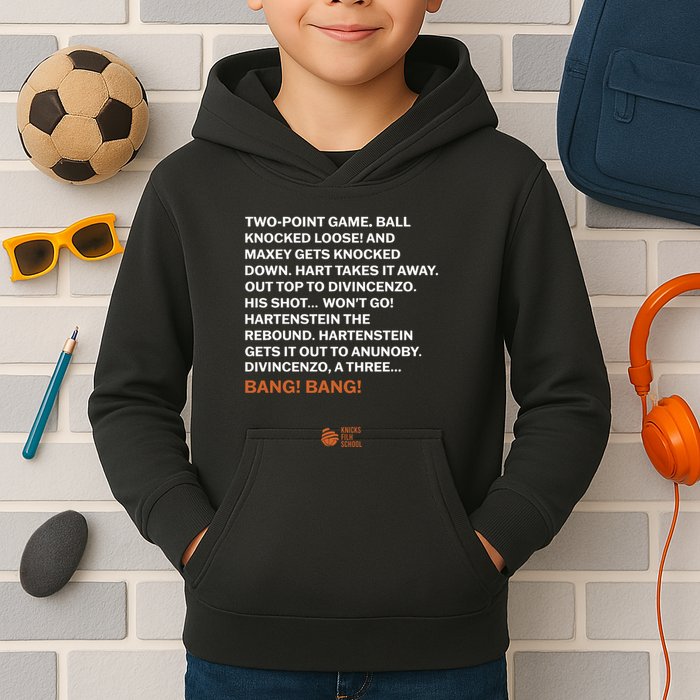 Two Point Game Ball Knocked Loose And Maxey Gets Knocked Down Bang Bang Kids Hoodie