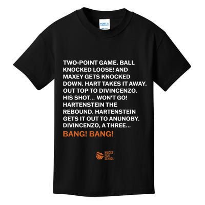 Two Point Game Ball Knocked Loose And Maxey Gets Knocked Down Bang Bang Kids T-Shirt