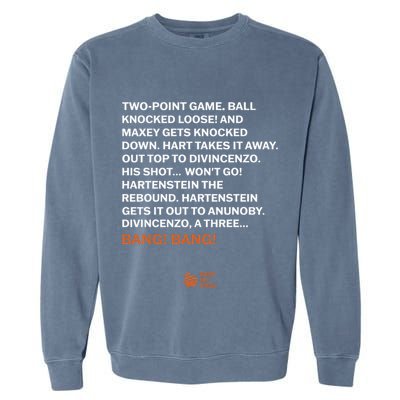 Two Point Game Ball Knocked Loose And Maxey Gets Knocked Down Bang Bang Garment-Dyed Sweatshirt