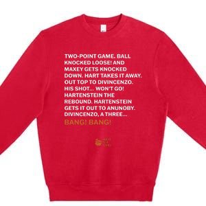 Two Point Game Ball Knocked Loose And Maxey Gets Knocked Down Bang Bang Premium Crewneck Sweatshirt