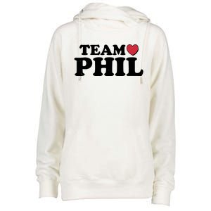 Team Phil Groundhog Day Womens Funnel Neck Pullover Hood