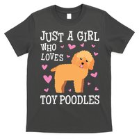 Toy Poodle Gift For Girls Women Just Girl Loves Toy Poodles T-Shirt