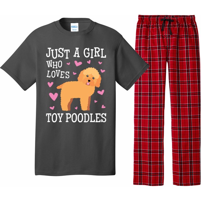 Toy Poodle Gift For Girls Women Just Girl Loves Toy Poodles Pajama Set