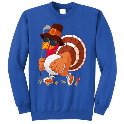 Turkey Playing Golf Thanksgiving Turkey Golf Funny Gift Sweatshirt