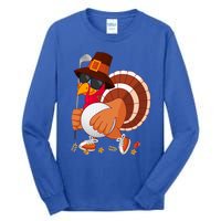 Turkey Playing Golf Thanksgiving Turkey Golf Funny Gift Tall Long Sleeve T-Shirt