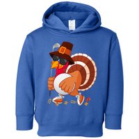 Turkey Playing Golf Thanksgiving Turkey Golf Funny Gift Toddler Hoodie