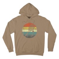 Tennis Player Gifts Retro Sunset Tennis Racquet &Amp; Ball Coach T Hoodie