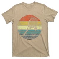 Tennis Player Gifts Retro Sunset Tennis Racquet &Amp; Ball Coach T T-Shirt