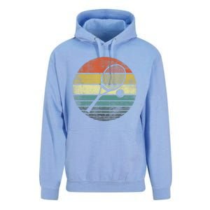 Tennis Player Gifts Retro Sunset Tennis Racquet &Amp; Ball Coach T Unisex Surf Hoodie