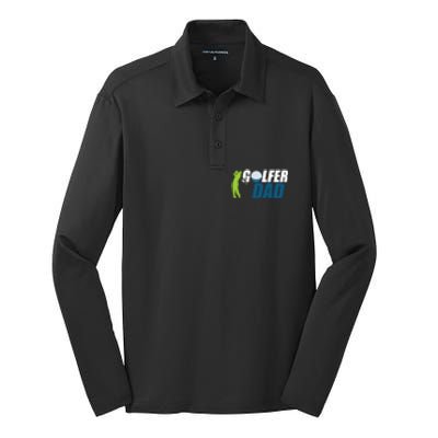 The Perfect Gift Funny Golf Golfer Dad Father's Day Gift For Dad Silk Touch Performance Long Sleeve Polo